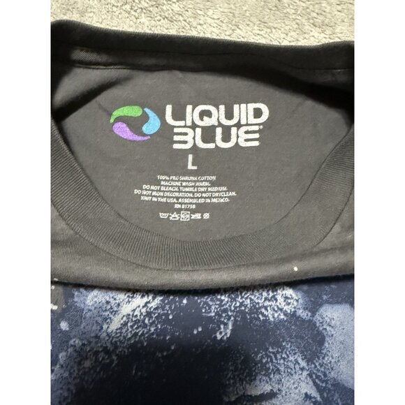 Liquid Blue Jimi Hendrix Shirt Men L Short Sleeve Gray Short Sleeve Flag 2013 - Picture 3 of 6